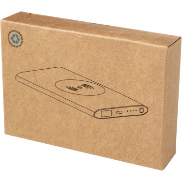 Logotrade Firmengeschenke das Foto: Juice 4000 mAh Typ-C kabellose Powerbank aus recyceltem Aluminium 